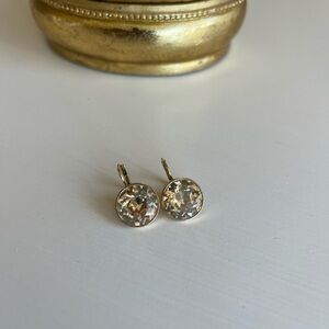 Swarovski Bella gold crystal drop earrings